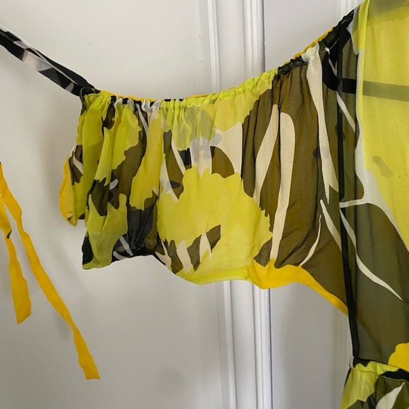 Diane Von Furstenberg vintage caftan kaftan 100% silk small/xsmall swim cover - Picture 5 of 5